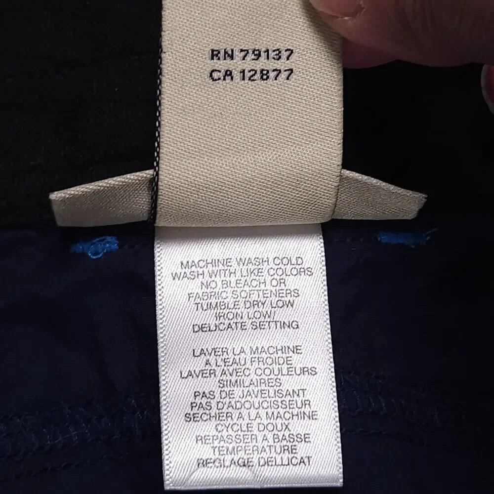 ExOfficio Hiking Pants Womens 14 Blue Fishing Travel Stretch Dupont Teflon